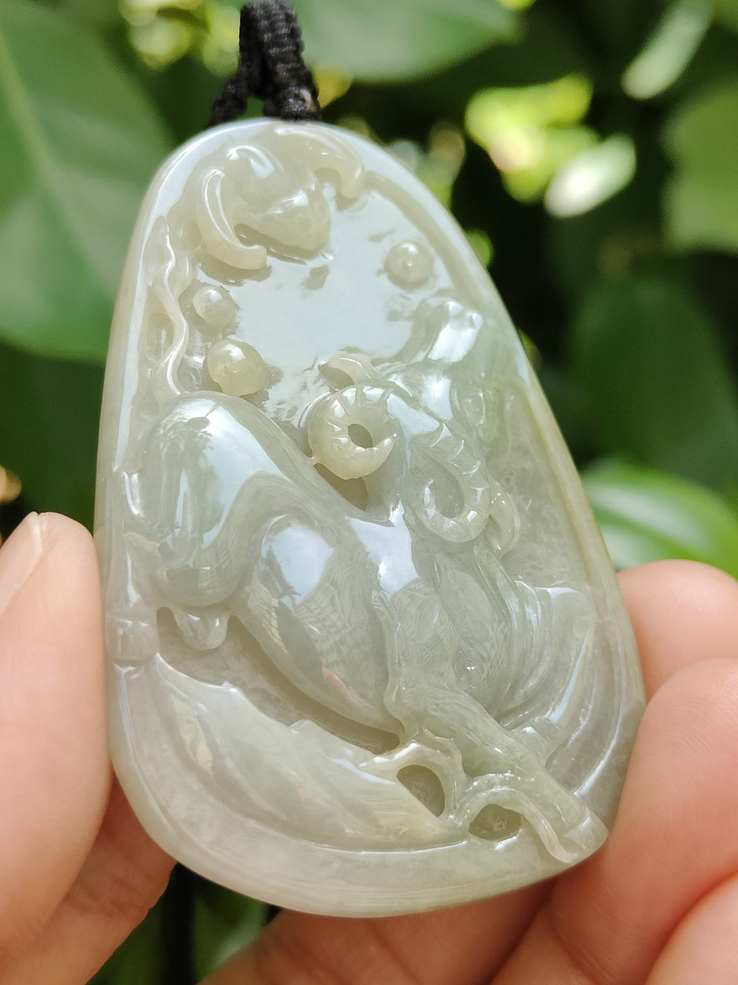 Buffalo & Bat Duo Pendants โ Five Elements Balance, Certified Type A Jadeite, Hand-Refinished (Sku: pendant405 / pendant406) Yi Pin Qian Jadeites Jade Jewelry ~Your Precious Quintessential ~ Singapore