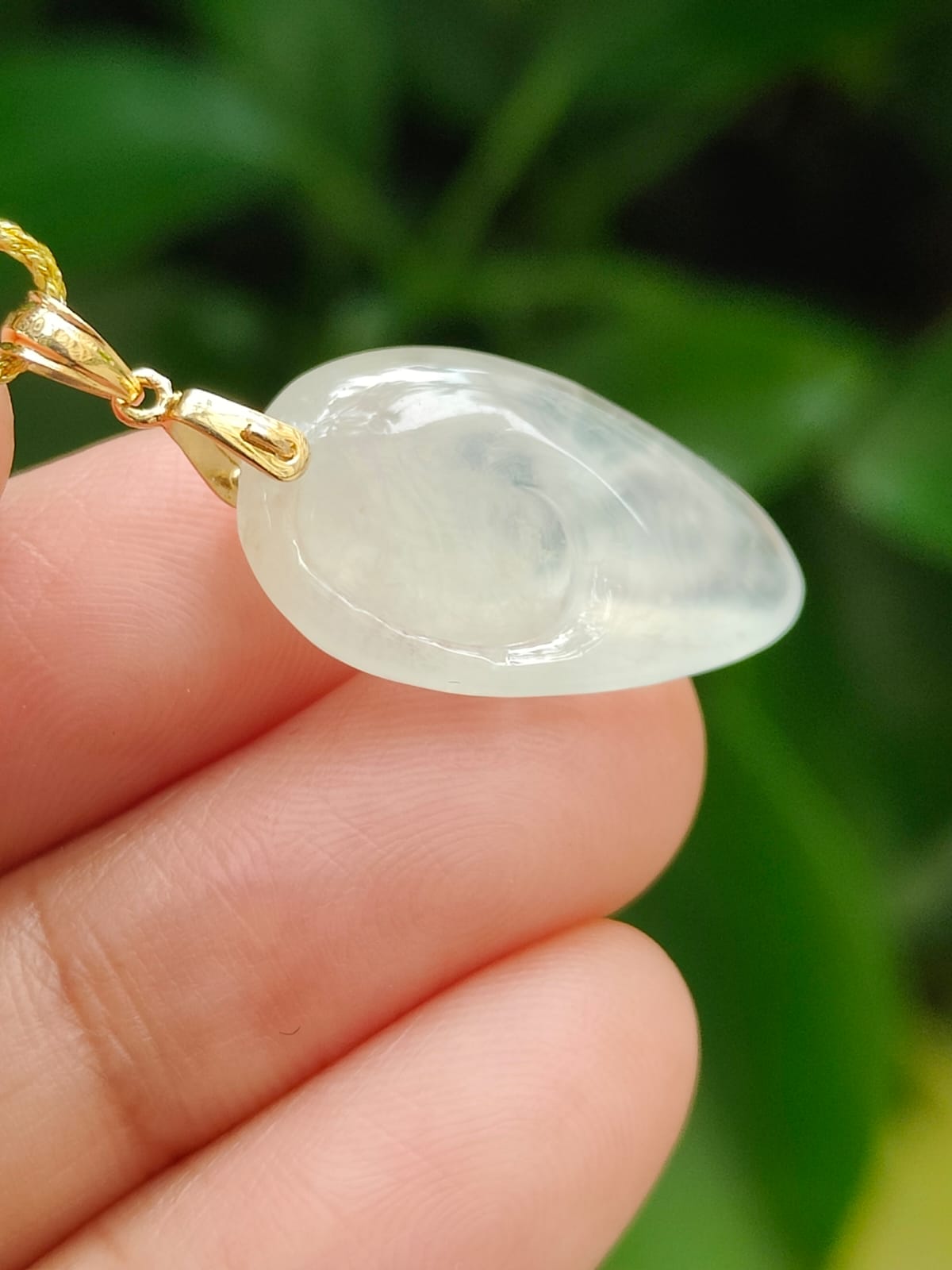 Icy Translucent Milo Buddha Pendant – 🪄Natural Type A Jadeite🪄, 18K Gold Clasp, Symbol of Joy & Abundance (18kp106) Yi Pin Qian Jadeites Jade Jewelry ~Your Precious Quintessential ~ Singapore