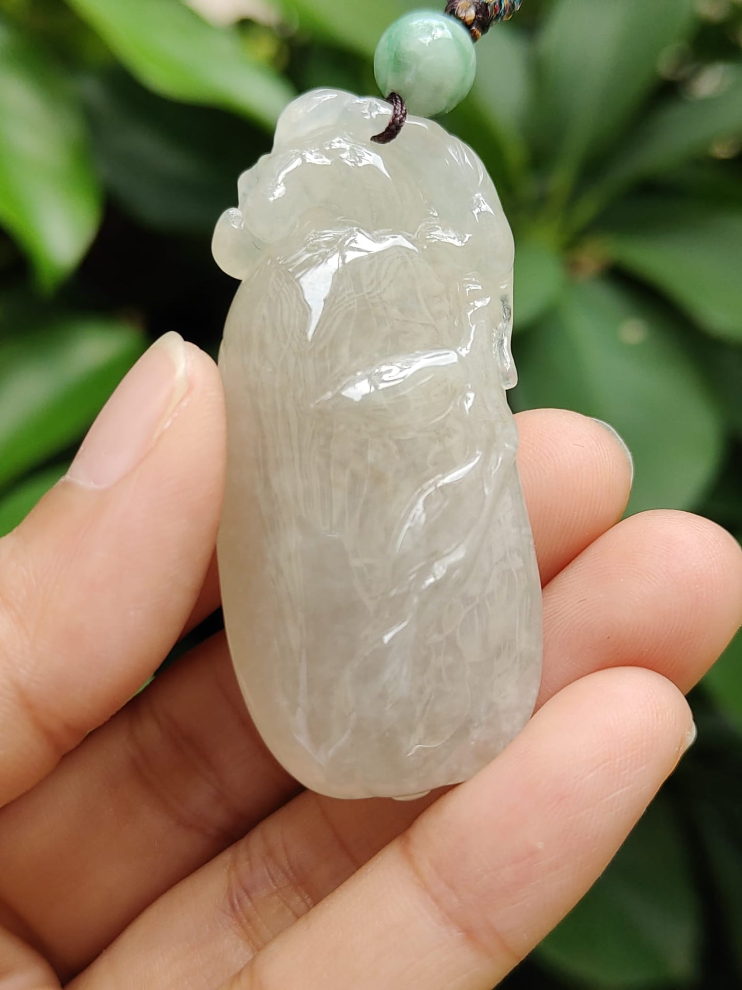 High Quality Brownish Yellow Icy Translucent Natural Type A Jadeite Jade crafted with Monkey as Pendant, certificate weighs 31.67 grams, measurement 53 * 23.6 * 13 mm (pendant295) Yi Pin Qian