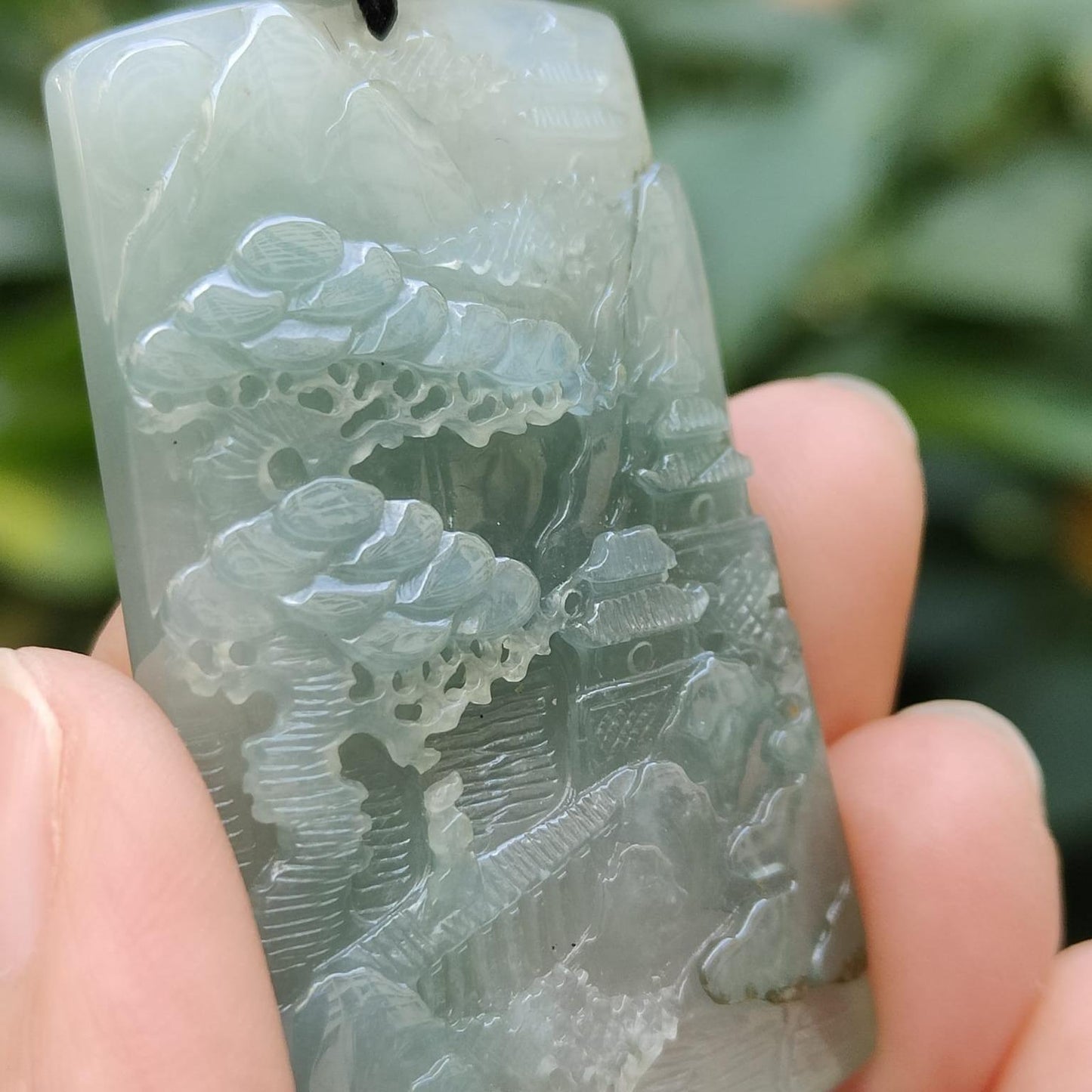 Latest New Arrival Sg Seller Crafted with sceneries on Natural Type A Jadeite Jade as Pendant certificate weighs 24.73 grams, measurement 49 * 29 * 7.6 mm (pendant342) Yi Pin Qian Jadeites Jade Jewelry ~Your Precious Quintessential ~ Singapore