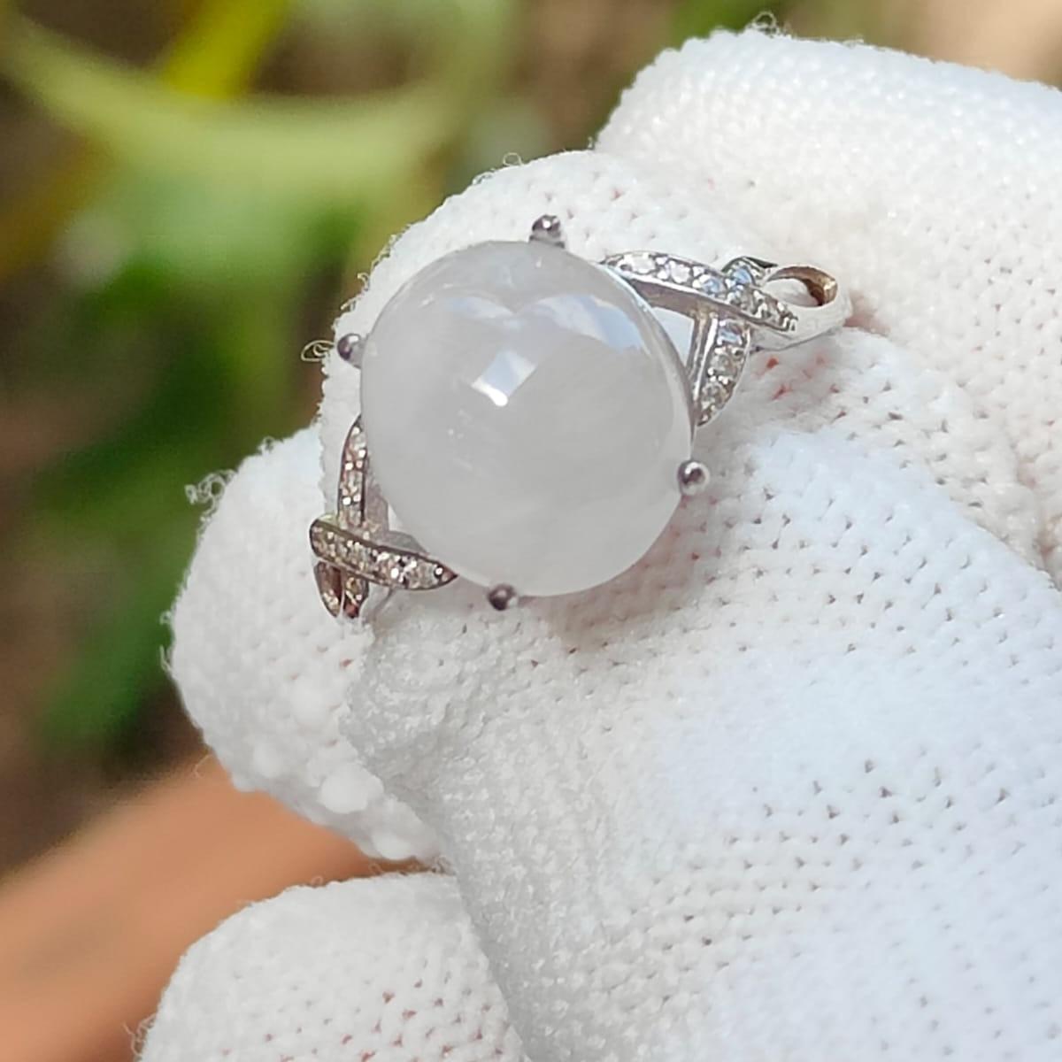 Metal ๐ & Water ๐ง Natural Jadeite Ring - Clarity Amplifier (Sku: s925ring35) Yi Pin Qian Jadeites Jade Jewelry ~Your Precious Quintessential ~ Singapore