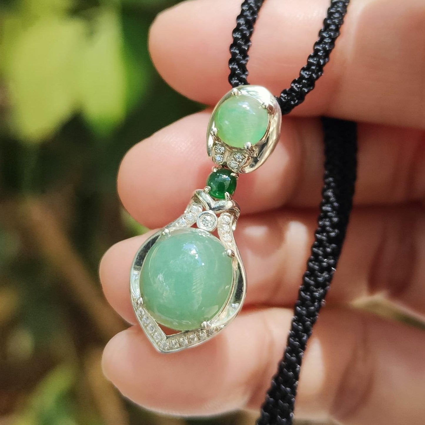 Wood & Water Jadeite Career Pendant - Professional Qi Accelerator (Sku: s925p11) Yi Pin Qian Jadeites Jade Jewelry ~Your Precious Quintessential ~ Singapore