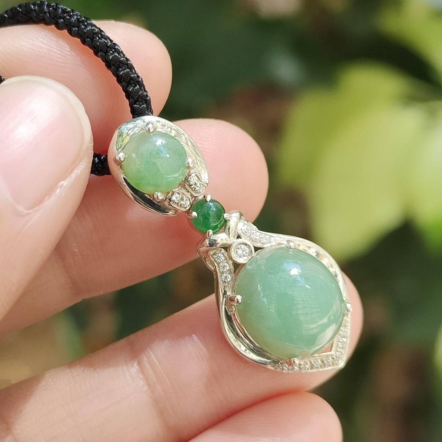 Wood & Water Jadeite Career Pendant - Professional Qi Accelerator (Sku: s925p11) Yi Pin Qian Jadeites Jade Jewelry ~Your Precious Quintessential ~ Singapore