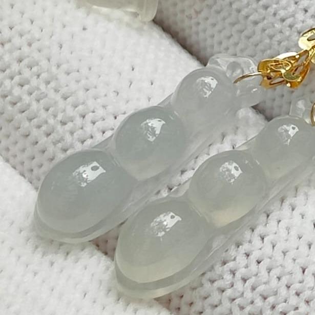 "Metal-Water Symphony" Jade Earrings (Sku: 18k13) Yi Pin Qian Jadeites Jade Jewelry ~Your Precious Quintessential ~ Singapore