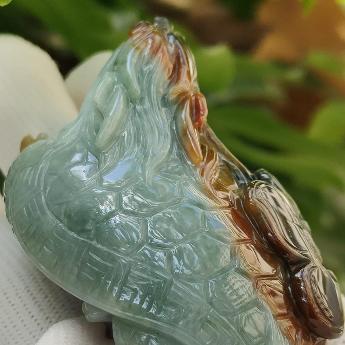 Five Elements Dragon Turtle – Natural Jadeite Harmony, Certified Collector’s Piece (Sku: Hand11) Yi Pin Qian Jadeites Jade Jewelry ~Your Precious Quintessential ~ Singapore