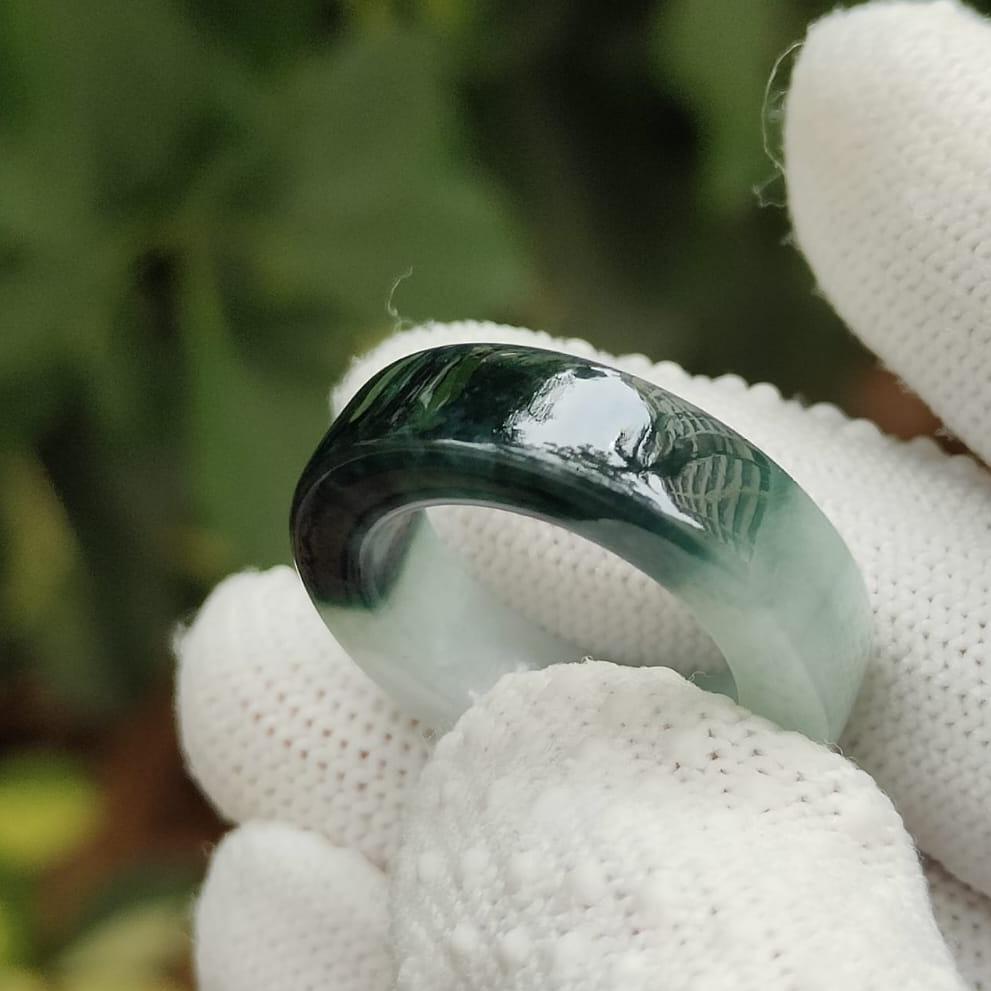 Elemental Conduit" Gradient Jade Ring (Sku: ring17) Yi Pin Qian Jadeites Jade Jewelry ~Your Precious Quintessential ~ Singapore
