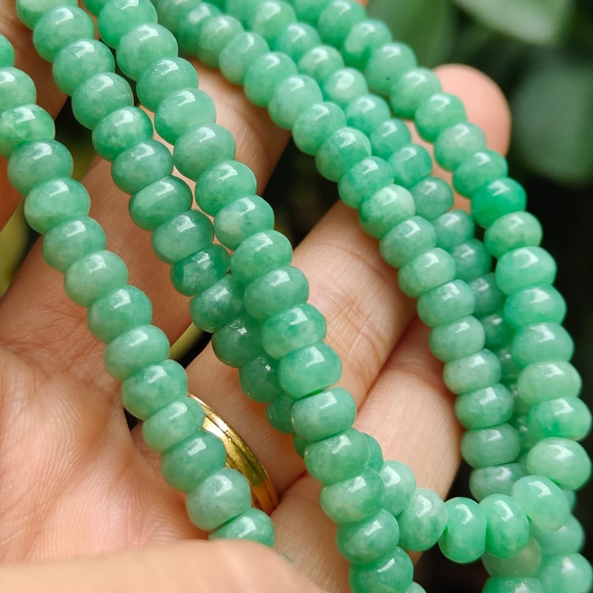 187 Beads * 6.1 mm - Natural Type A Jadeite Green bracelet - certificate weighs 51.72 grams Yi Pin Qian Jadeites Jade Jewelry ~Your Precious Quintessential ~ Singapore
