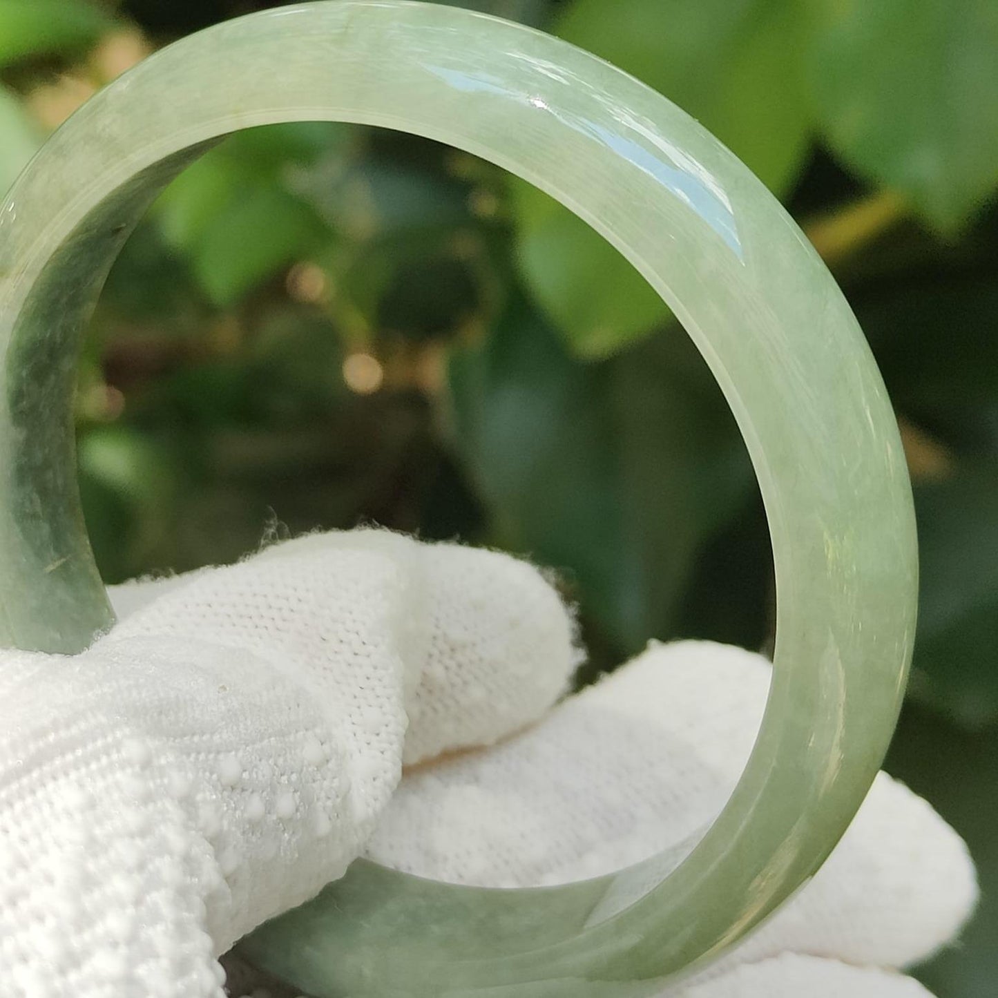 Natural Type A Jadeite Jade Peace Bangle – Five-Element Harmony | Feng Shui Certified (Sku: bangle36)