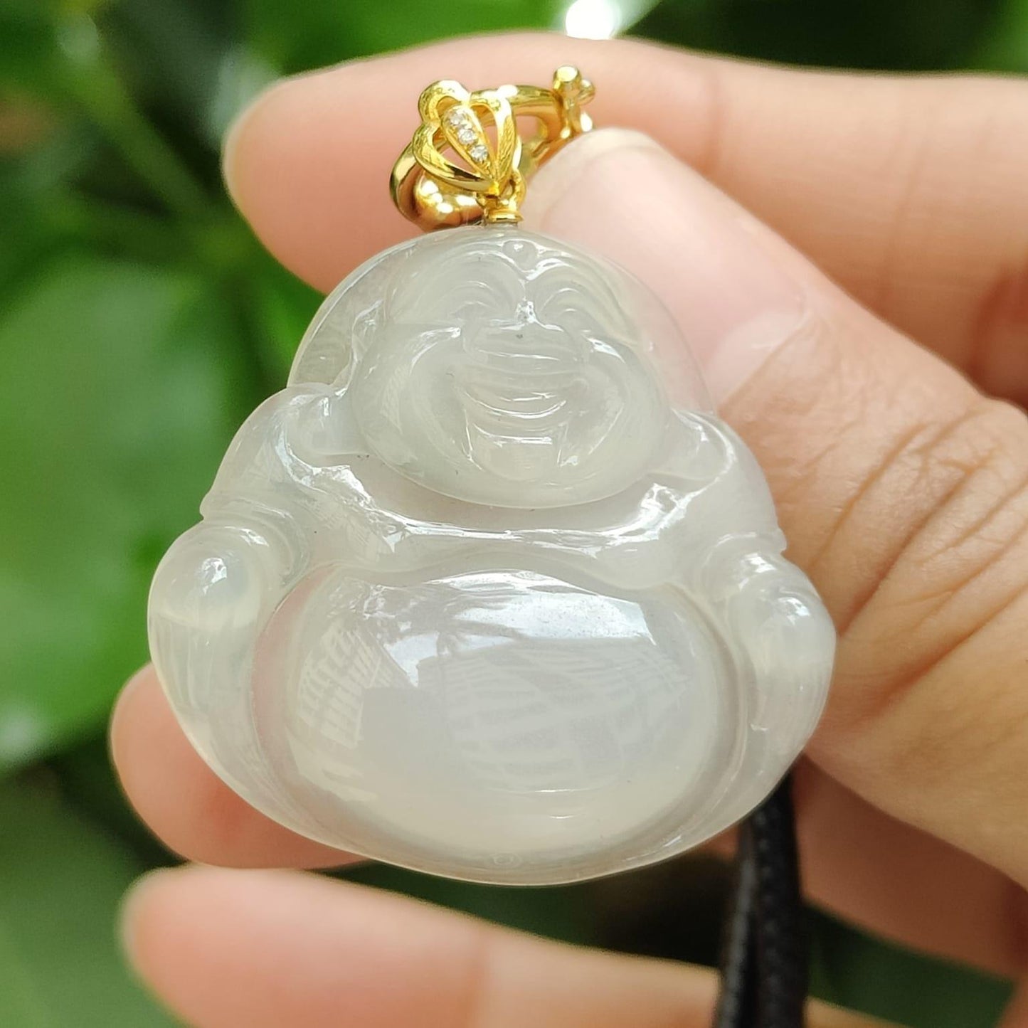 "Cosmic Composer" Jade Buddha Necklace (Sku: 18kp113) Yi Pin Qian Jadeites Jade Jewelry ~Your Precious Quintessential ~ Singapore