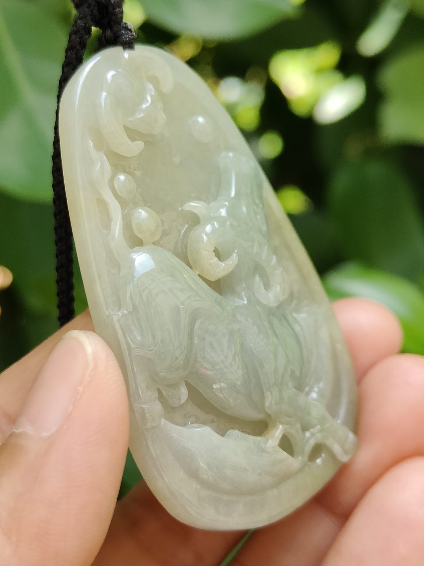 Buffalo & Bat Duo Pendants โ Five Elements Balance, Certified Type A Jadeite, Hand-Refinished (Sku: pendant405 / pendant406) Yi Pin Qian Jadeites Jade Jewelry ~Your Precious Quintessential ~ Singapore