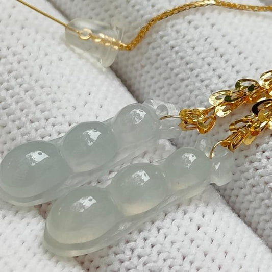 "Metal-Water Symphony" Jade Earrings (Sku: 18k13) Yi Pin Qian Jadeites Jade Jewelry ~Your Precious Quintessential ~ Singapore