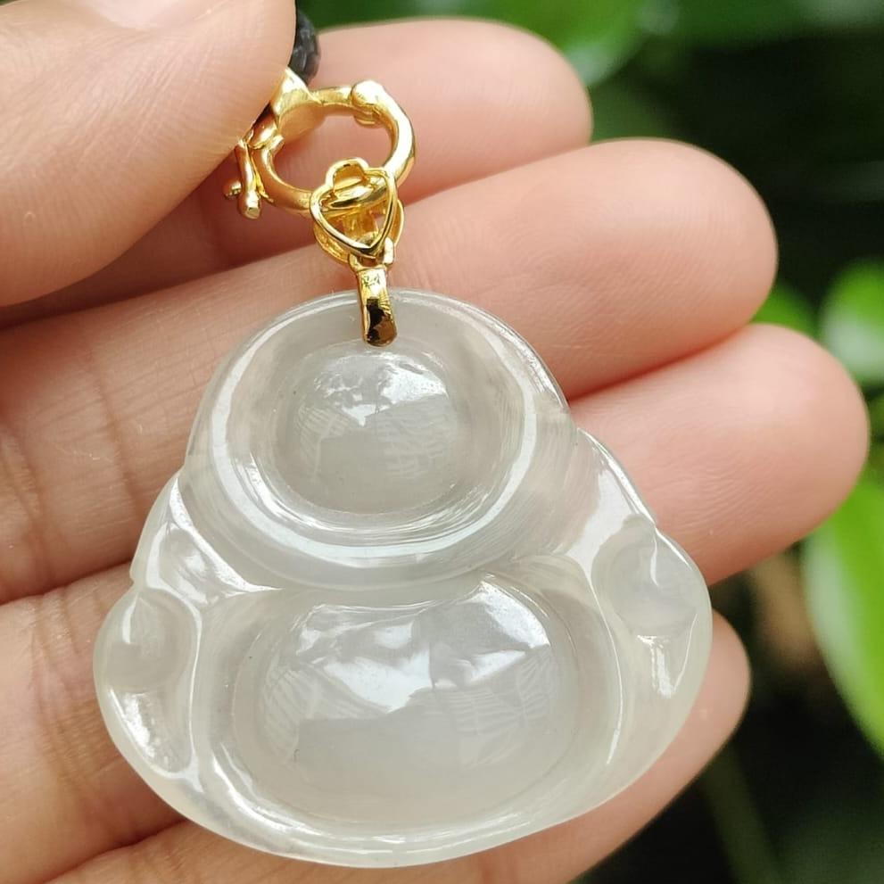 "Cosmic Composer" Jade Buddha Necklace (Sku: 18kp113) Yi Pin Qian Jadeites Jade Jewelry ~Your Precious Quintessential ~ Singapore