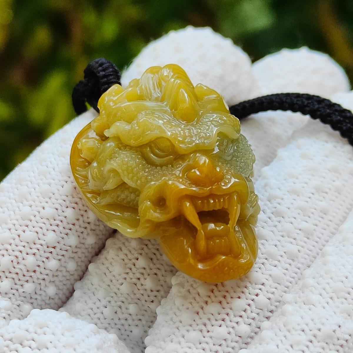 Earth & Wood Energy Jadeite Dragon Pendant – Harmonize Your Chi (Sku: pendant421) Yi Pin Qian Jadeites Jade Jewelry ~Your Precious Quintessential ~ Singapore