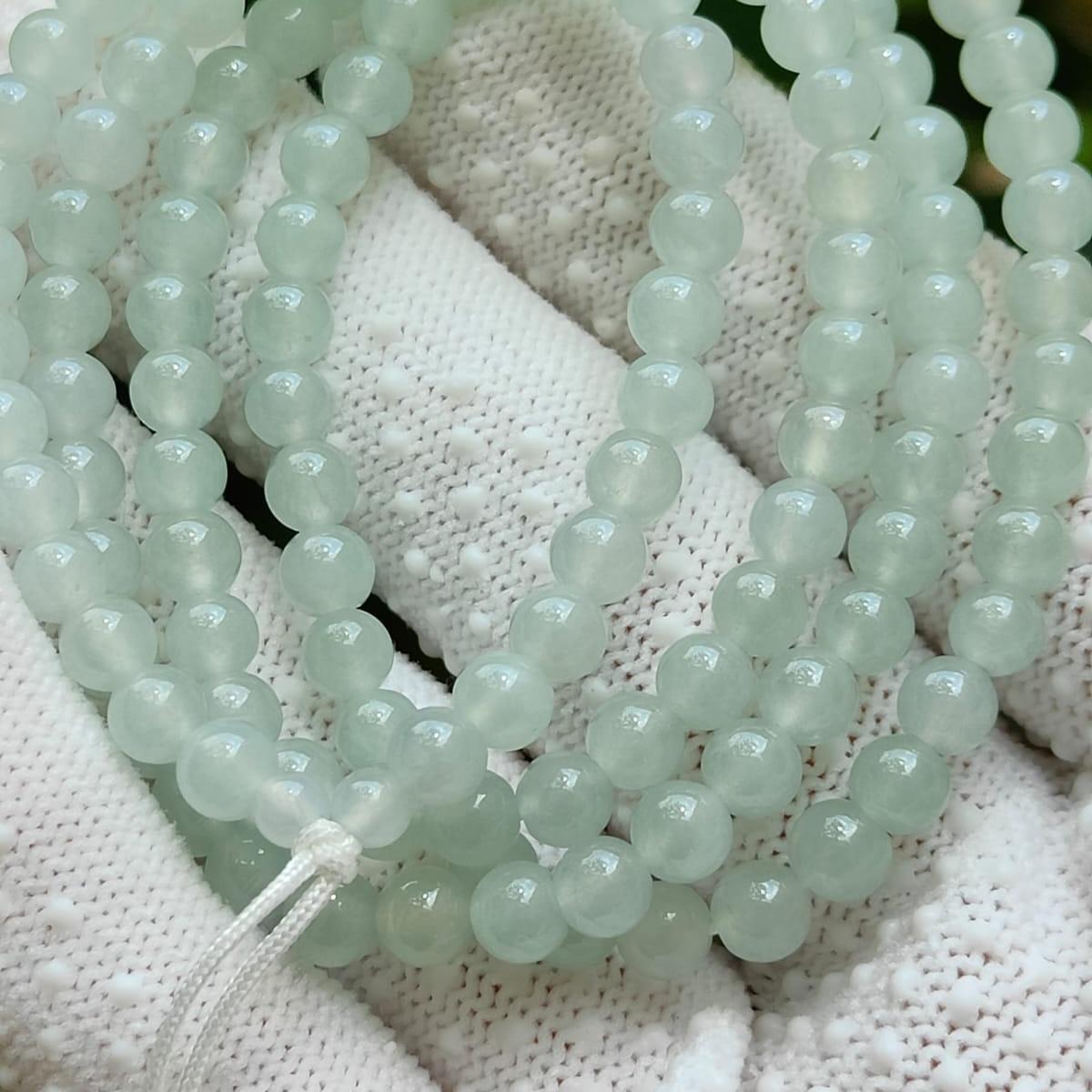 Green Luck Machine ๐ฑ๐ง Natural Type A Jadeite Bead Chain - 97% High Perfection (Sku: bracelet56)