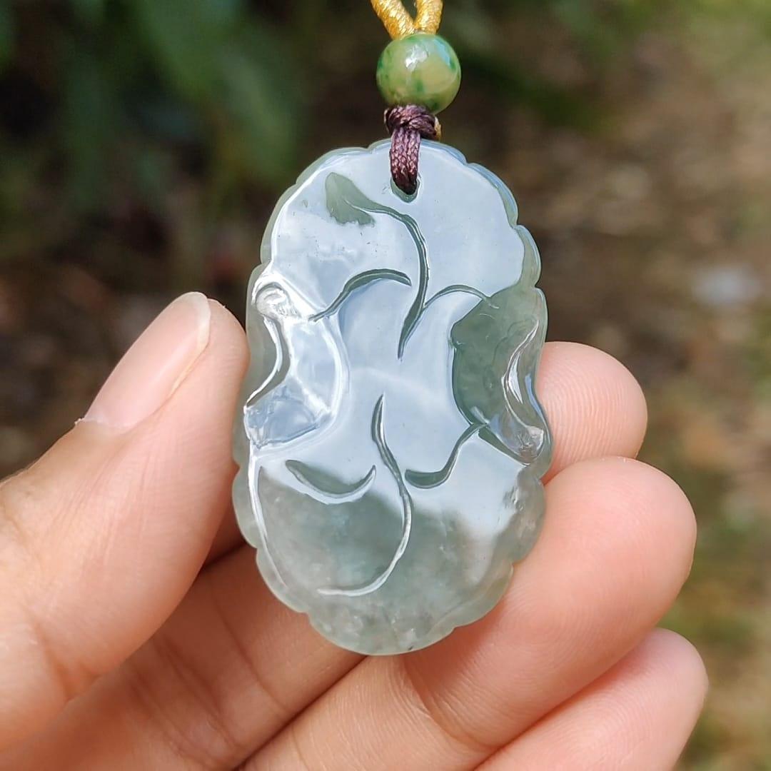 Green Natural Type A Jadeite Jade crafted with Pixiu as Pendant, certificate weighs 12.84 grams, measurement 40 * 23.8 * 10 mm (pendant251) Yi Pin Qian