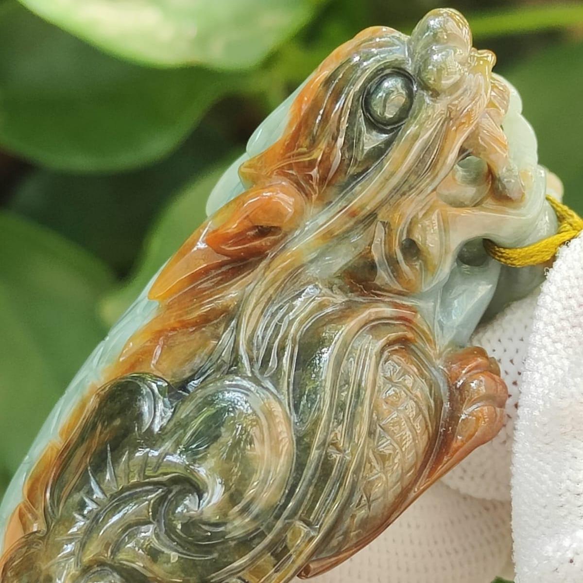 Five Elements Dragon Turtle – Natural Jadeite Harmony, Certified Collector’s Piece (Sku: Hand11) Yi Pin Qian Jadeites Jade Jewelry ~Your Precious Quintessential ~ Singapore