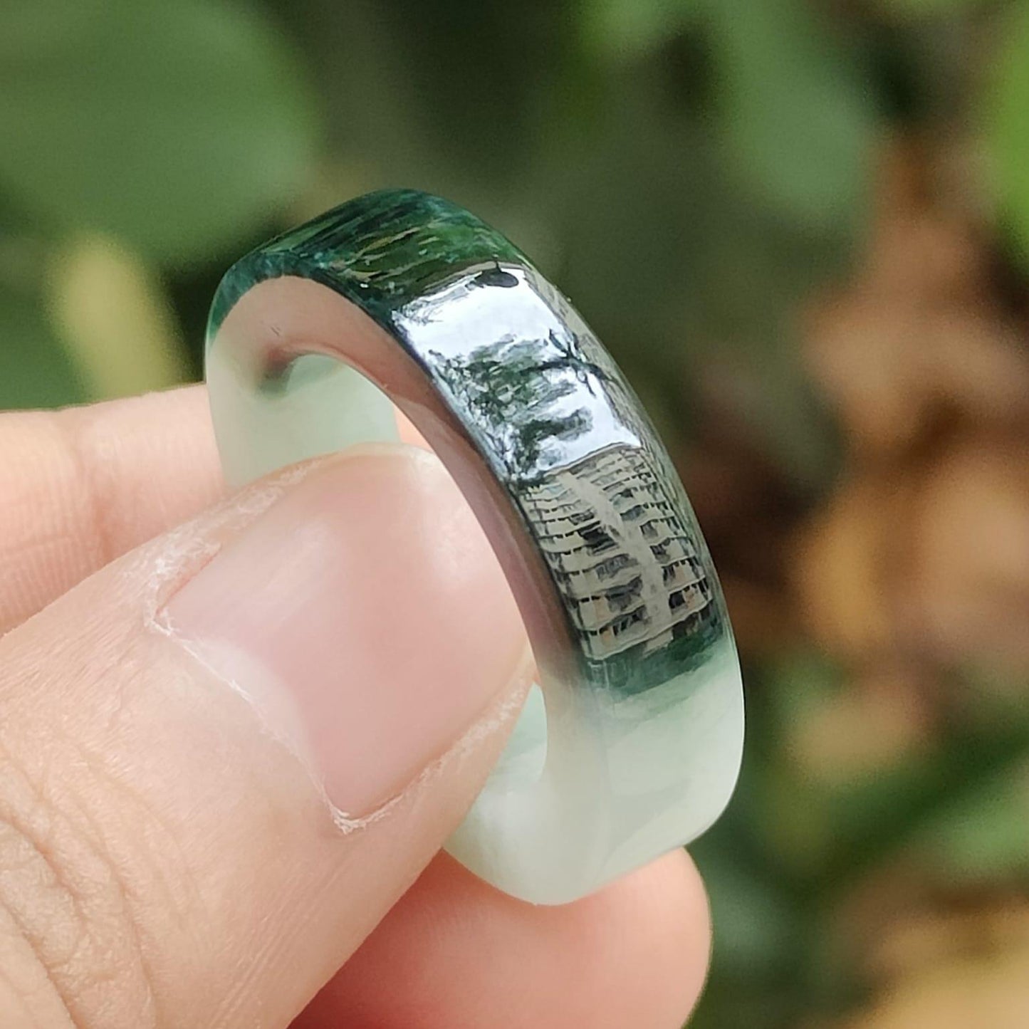Elemental Conduit" Gradient Jade Ring (Sku: ring17) Yi Pin Qian Jadeites Jade Jewelry ~Your Precious Quintessential ~ Singapore