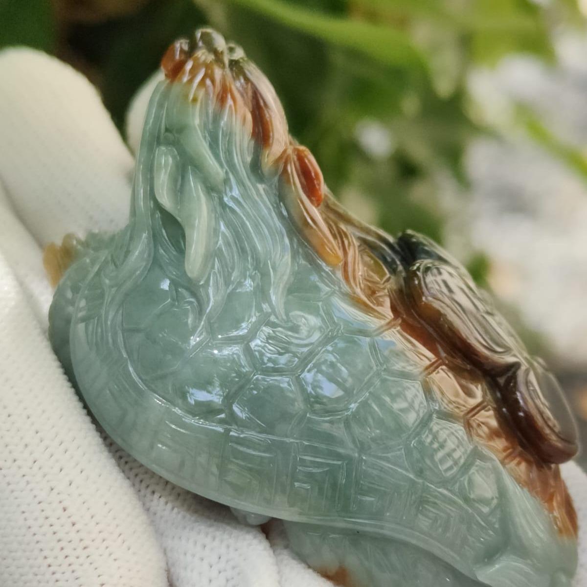 Five Elements Dragon Turtle – Natural Jadeite Harmony, Certified Collector’s Piece (Sku: Hand11) Yi Pin Qian Jadeites Jade Jewelry ~Your Precious Quintessential ~ Singapore