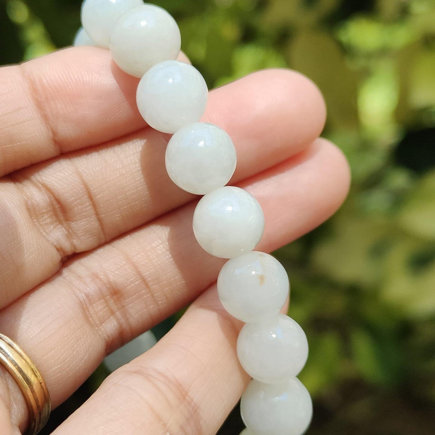 Ethereal Light Green Jadeite Harmony Bracelet – 10mm Round Beads, Certified Natural Type A (Sku: bracelet59)