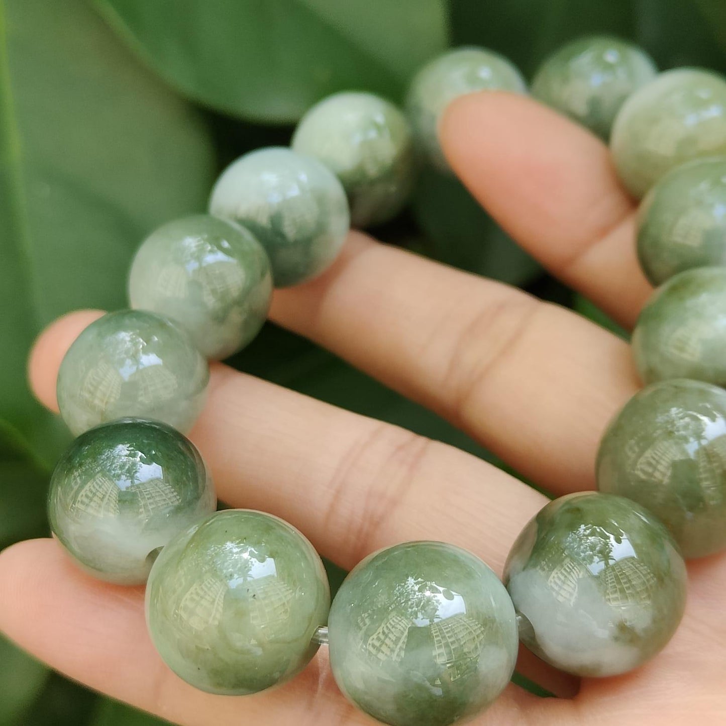 Earth & Water Harmony Bracelet - Natural Jadeite Jewelry (Sku: bracelet50) Yi Pin Qian Jadeites Jade Jewelry ~Your Precious Quintessential ~ Singapore