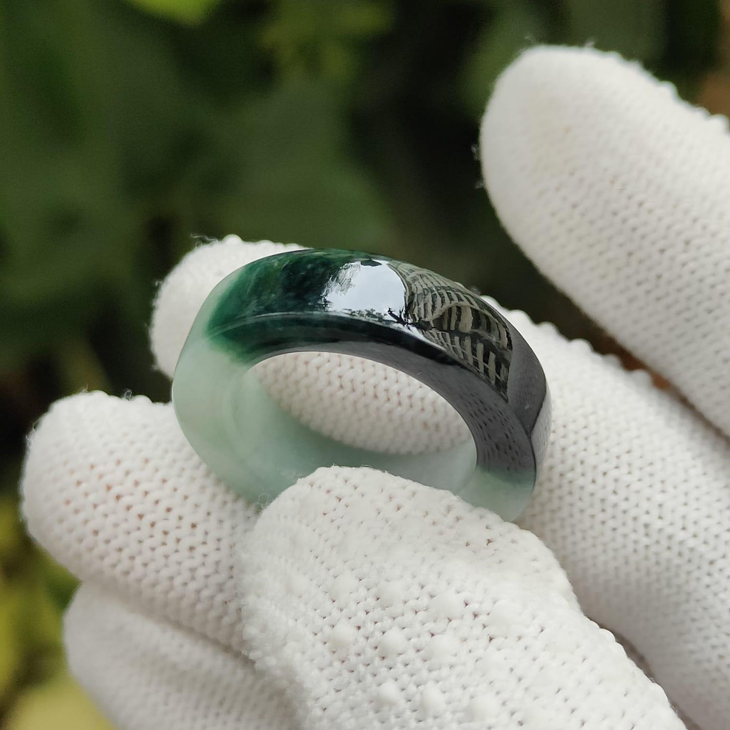 Elemental Conduit" Gradient Jade Ring (Sku: ring17) Yi Pin Qian Jadeites Jade Jewelry ~Your Precious Quintessential ~ Singapore