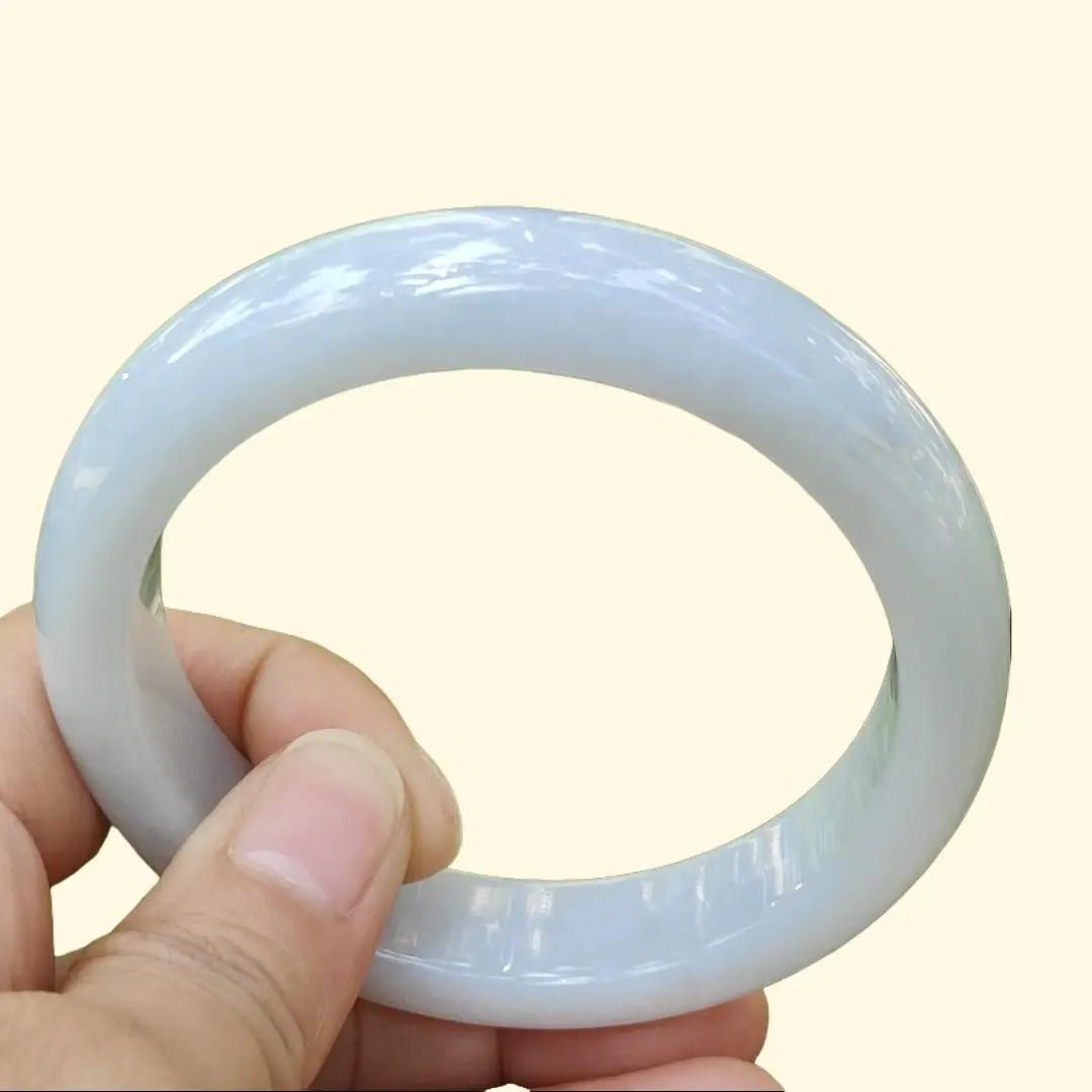57 mm Peace Bangle SG Local Seller Natural Type A Jadeite Jade certificate weighs 64.36 grams, Width: 13.1 mm Thickness: 8.5 mm (bangle25) Yi Pin Qian Jadeites Jade Jewelry ~Your Precious Quintessential ~ Singapore