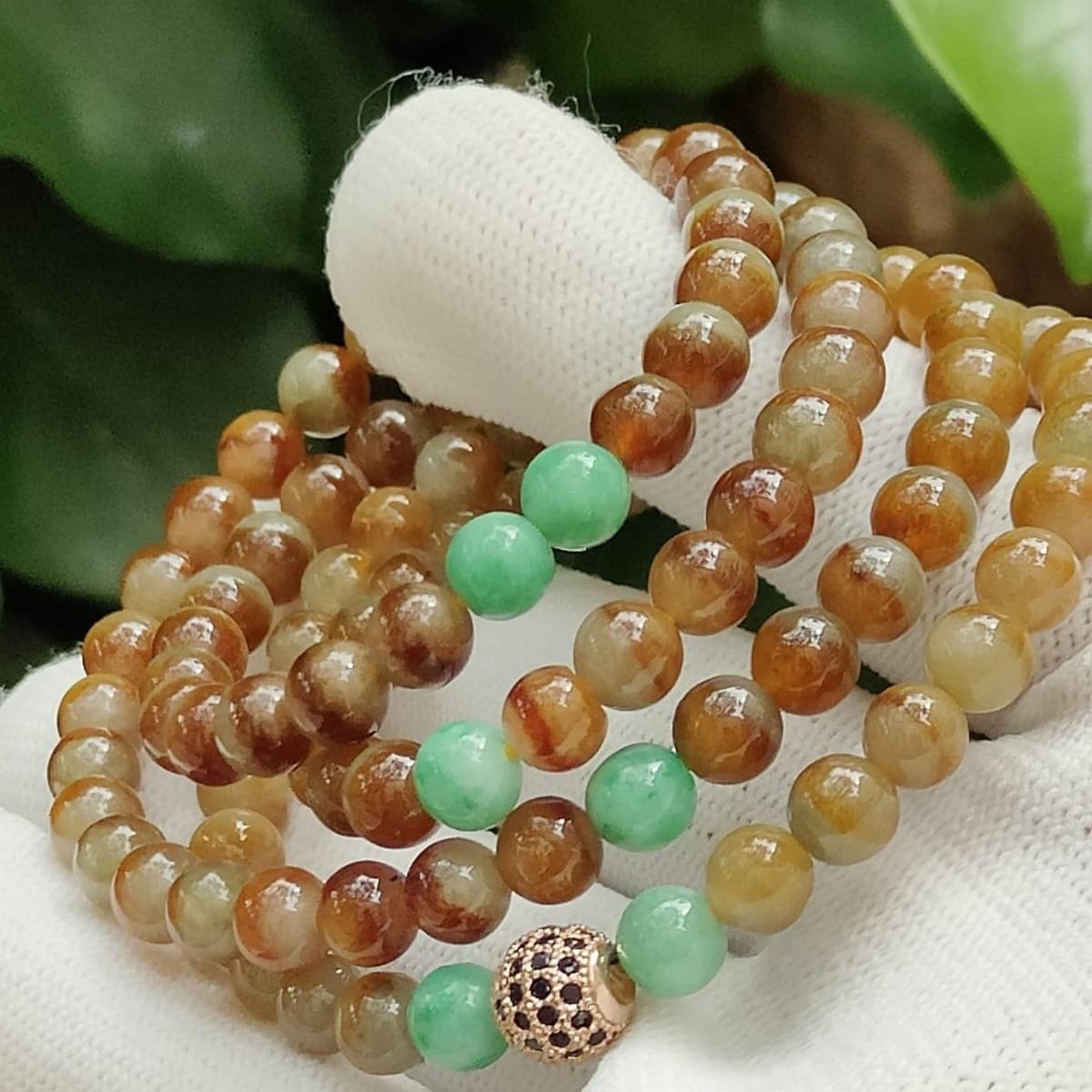 Earth Element Jadeite Galaxy 🪨- Natural Type A Necklace - Wealth Vortex (Sku: bracelet54) Yi Pin Qian Jadeites Jade Jewelry ~Your Precious Quintessential ~ Singapore