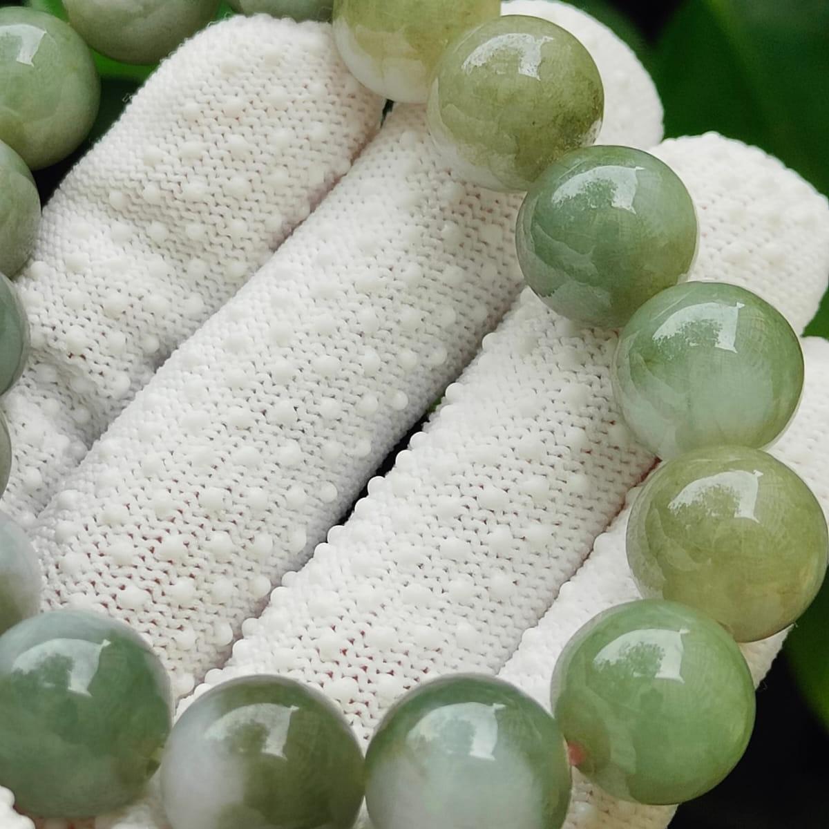 Natural Type A Jadeite Bead Bracelet – 16-Piece 13.88mm Beads, QIC Certified, Timeless Luxury (bracelet42) Yi Pin Qian Jadeites Jade Jewelry ~Your Precious Quintessential ~ Singapore