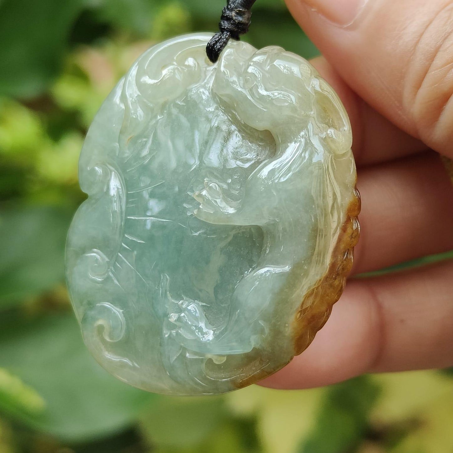 🌱🔥 Natural Type A Jadeite Pixiu Pendant – Wealth Magnet + Career Luck (Sku: pendant445)