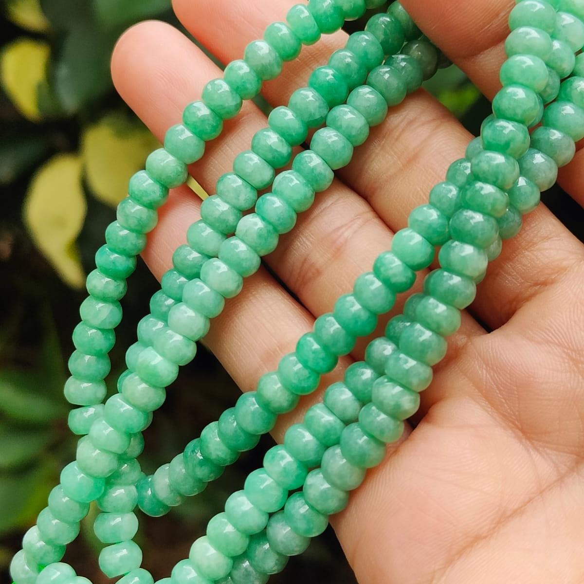 187 Beads * 6.1 mm - Natural Type A Jadeite Green bracelet - certificate weighs 51.72 grams Yi Pin Qian Jadeites Jade Jewelry ~Your Precious Quintessential ~ Singapore