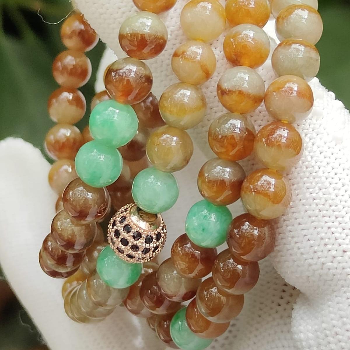 Earth Element Jadeite Galaxy 🪨- Natural Type A Necklace - Wealth Vortex (Sku: bracelet54) Yi Pin Qian Jadeites Jade Jewelry ~Your Precious Quintessential ~ Singapore