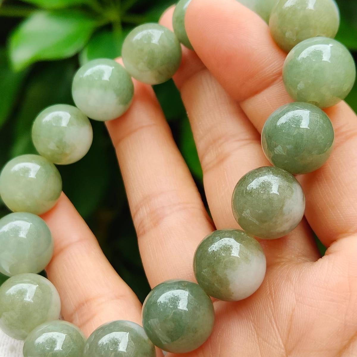 Natural Type A Jadeite Bead Bracelet – 16-Piece 13.88mm Beads, QIC Certified, Timeless Luxury (bracelet42) Yi Pin Qian Jadeites Jade Jewelry ~Your Precious Quintessential ~ Singapore