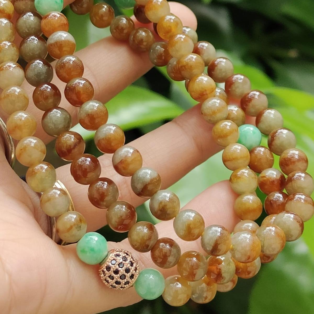 Earth Element Jadeite Galaxy 🪨- Natural Type A Necklace - Wealth Vortex (Sku: bracelet54) Yi Pin Qian Jadeites Jade Jewelry ~Your Precious Quintessential ~ Singapore