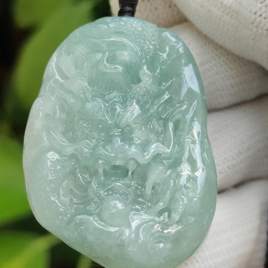 "MRT Dragon" Natural Jade Guardian Pendant (Sku: pendant418) Yi Pin Qian Jadeites Jade Jewelry ~Your Precious Quintessential ~ Singapore