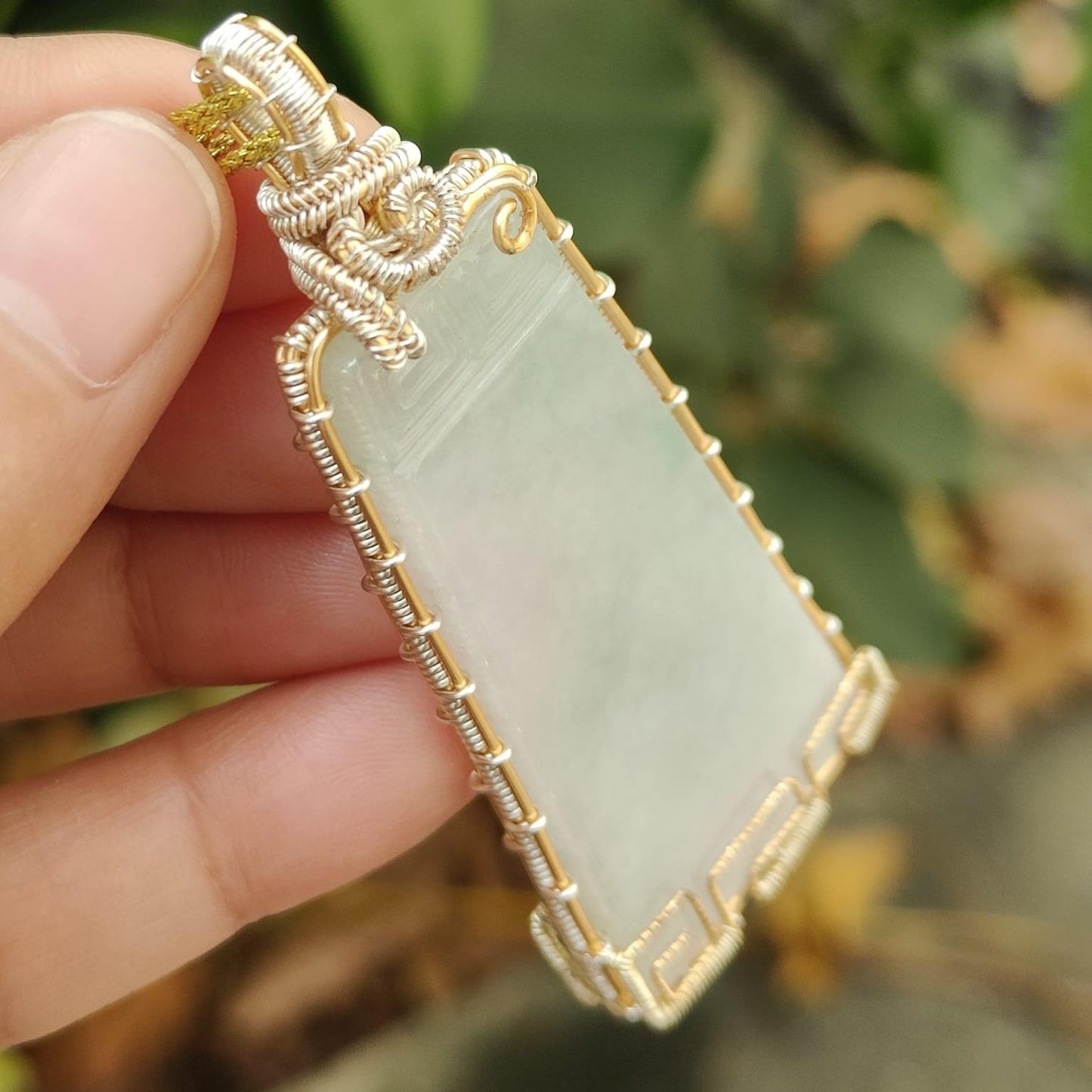New Arrival - DIY GF14k wrapping on this Natural Type A Jadeite Jade Pendant crafted as Nothing, SG ready stock with certificate weighs 16.26 grams, measurement 66.9 * 29 * 5 (pendant329) Yi Pin Qian Jadeites Jade Jewelry ~Your Precious Quintessential ~ Singapore