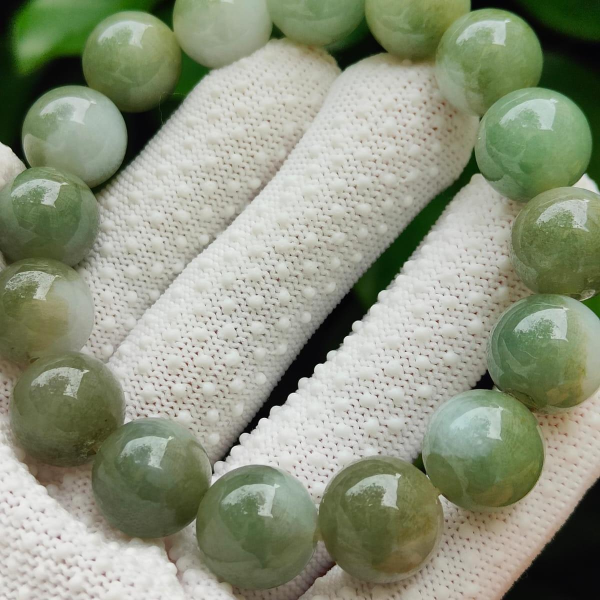 Natural Type A Jadeite Bead Bracelet – 16-Piece 13.88mm Beads, QIC Certified, Timeless Luxury (bracelet42) Yi Pin Qian Jadeites Jade Jewelry ~Your Precious Quintessential ~ Singapore