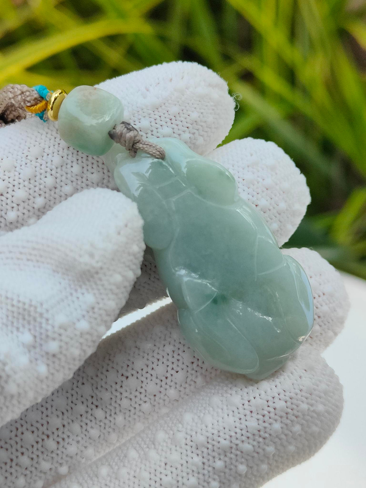 Natural Type A Jadeite Jade Ox Pendant (19.77g) - Sku: Pendant2607 Yi Pin Qian - Singapore Jade Shop