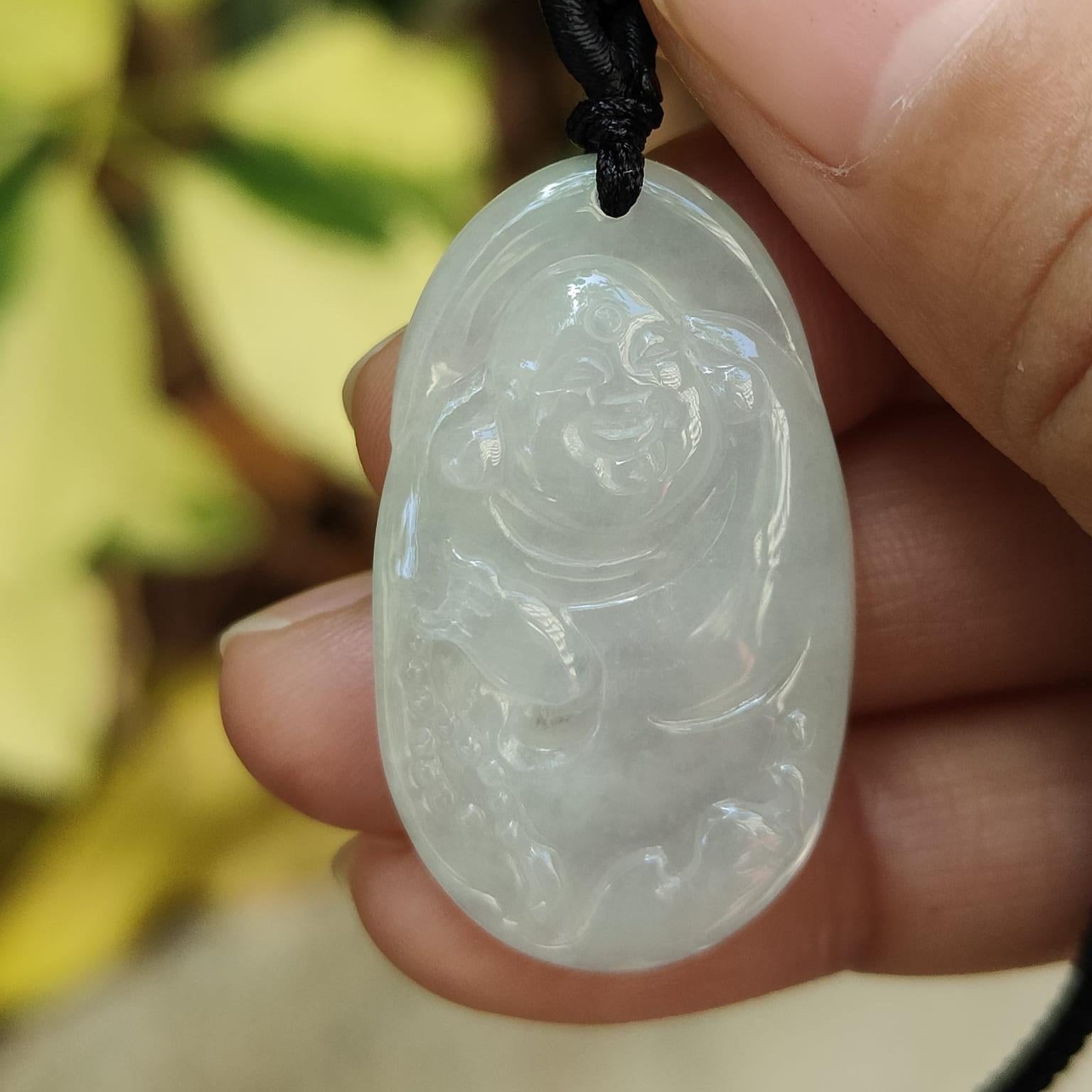 Wood Element Jade Buddha - Growth & Compassion Carved in Stone (Sku: pendant423) Yi Pin Qian Jadeites Jade Jewelry ~Your Precious Quintessential ~ Singapore