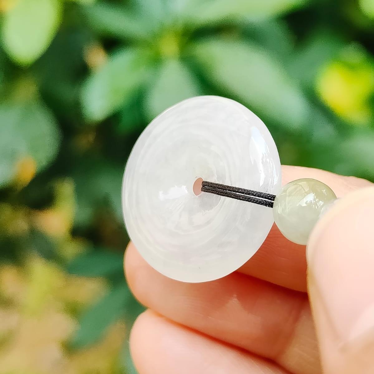 Harmony Circle Jade Pendant - Natural Type A Jadeite (Sku: pendant414) Yi Pin Qian Jadeites Jade Jewelry ~Your Precious Quintessential ~ Singapore