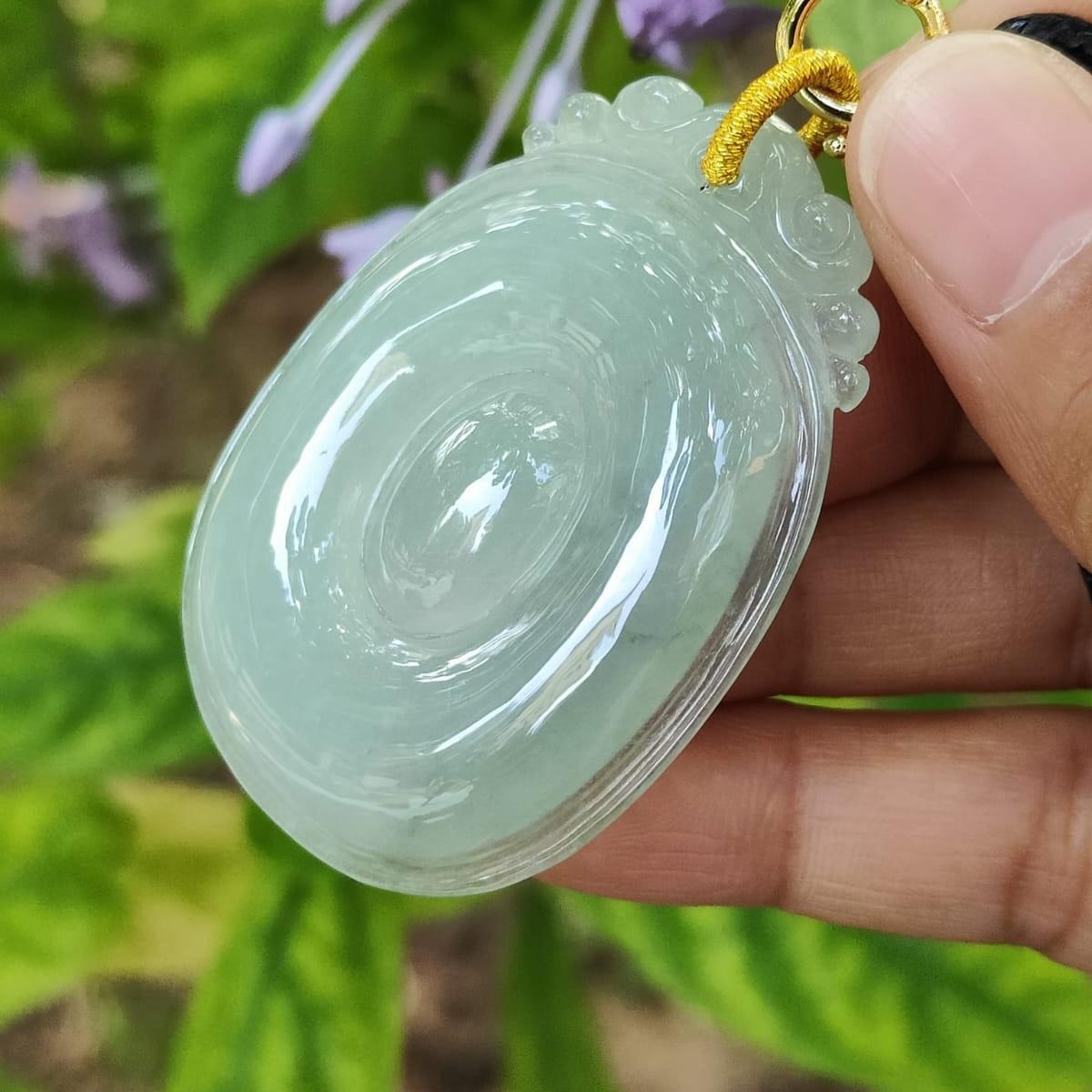 New Listing Sg Seller - Crafted as fubei pendant on Natural Type A Jadeite Jade certificate weighs 19.9 grams, measurement 49.9 * 36.3 * 6.3 mm (pendant370) Yi Pin Qian Jadeites Jade Jewelry ~Your Precious Quintessential ~ Singapore
