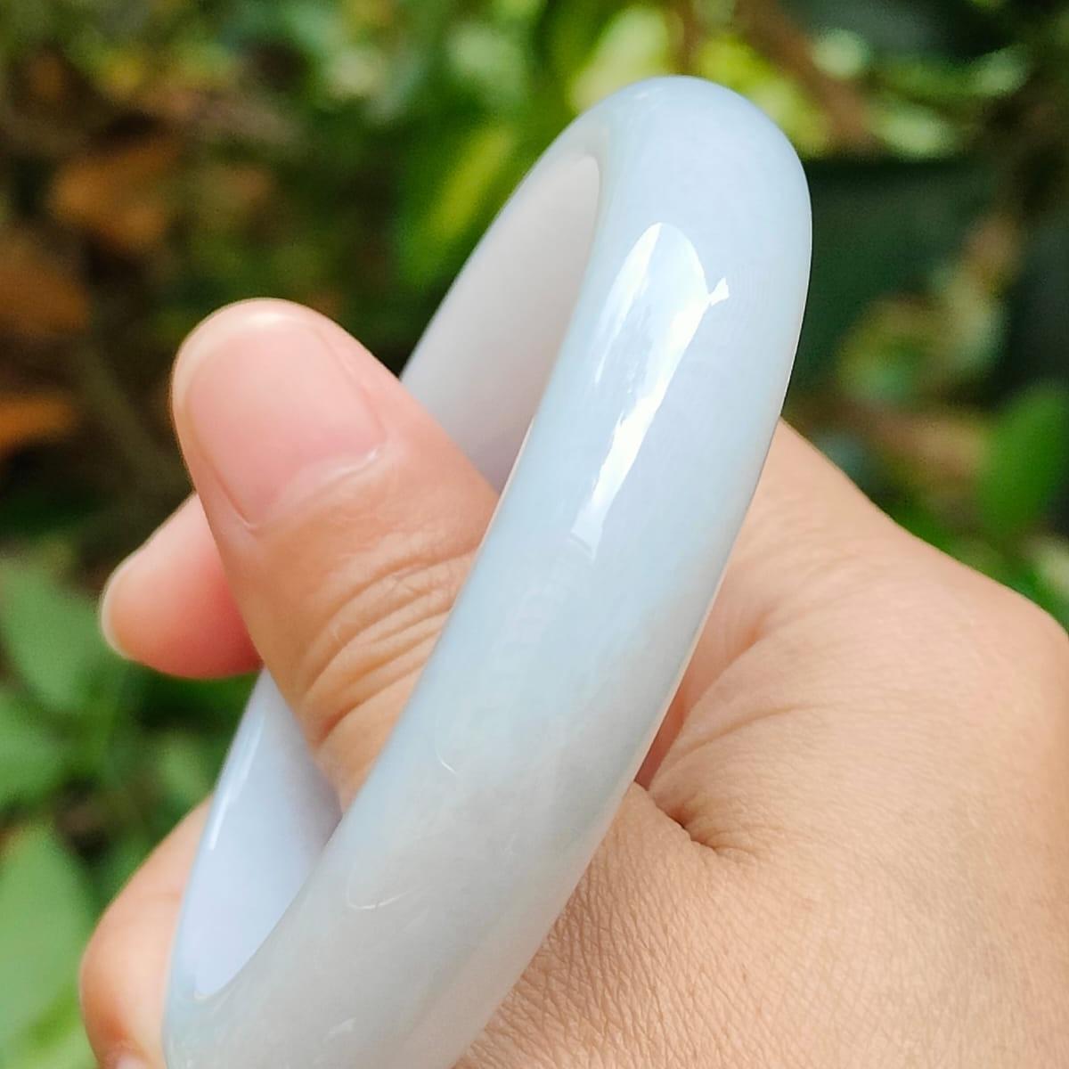 Wood Element Lavender Jade Bangle | Harmony & Growth | Natural Jadeite (Sku: bangle34) Yi Pin Qian Jadeites Jade Jewelry ~Your Precious Quintessential ~ Singapore