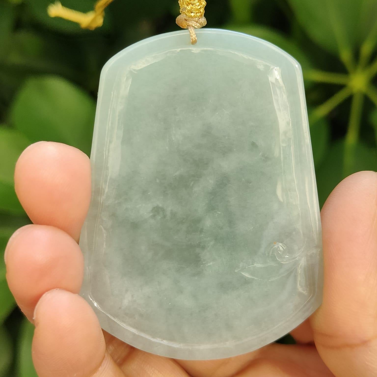 Crafted as Dragon Pendant on Natural Type A Jadeite Jade certificate weighs 40.23 grams, measurement 59 * 45.8 * 8.7 mm - SG Local Seller (pendant341) Yi Pin Qian Jadeites Jade Jewelry ~Your Precious Quintessential ~ Singapore