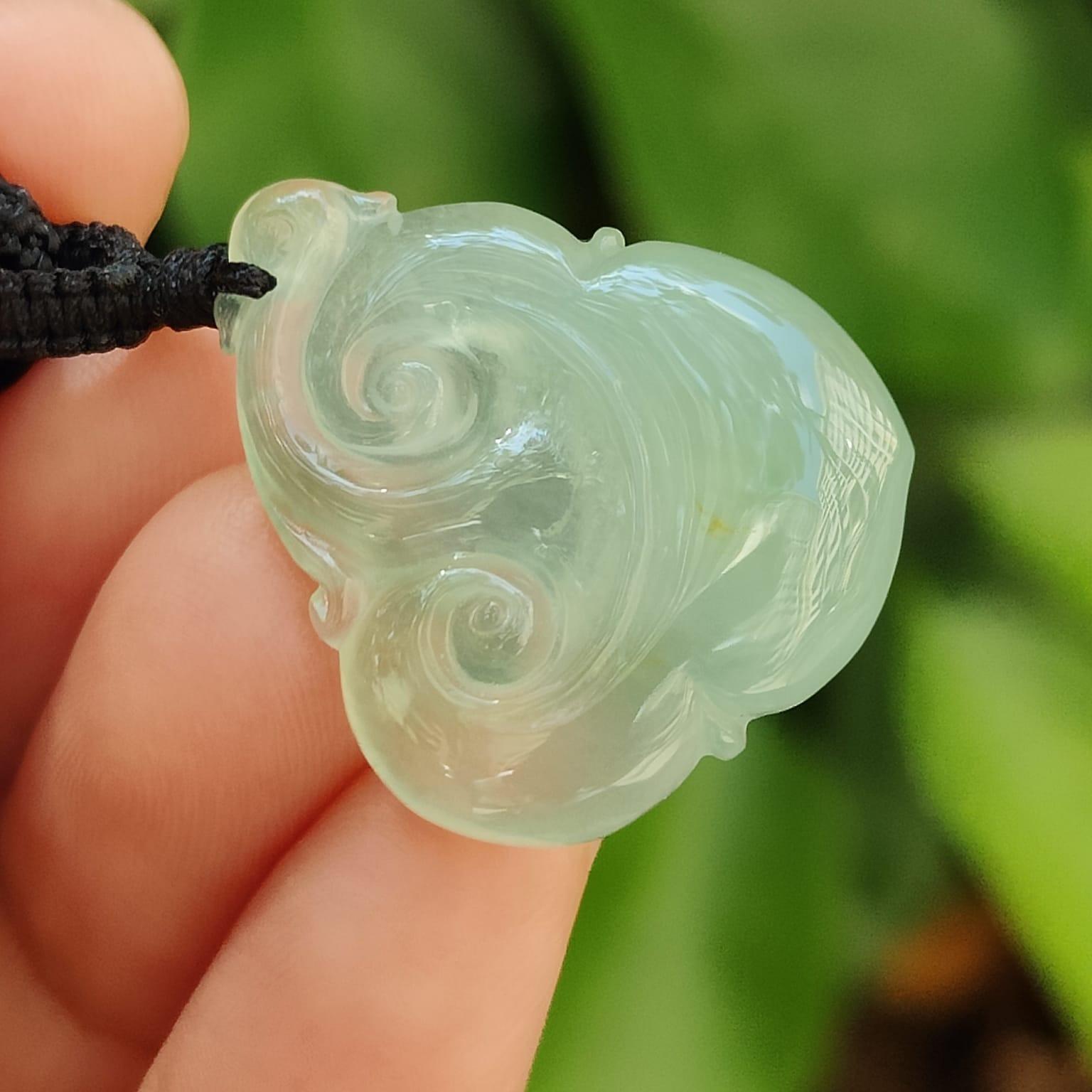 Harmony Ruyi Pendant – Five Elements Balance in Icy Jadeite (Certified GD2107H000979 - Sku: pendant408) Yi Pin Qian Jadeites Jade Jewelry ~Your Precious Quintessential ~ Singapore