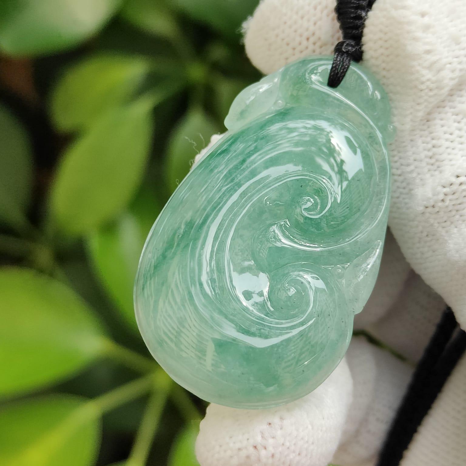 🍃 Jade Ruyi of Balanced Elements - Wood's Wisdom, Water's Flow (Sku: pendant426) Yi Pin Qian Jadeites Jade Jewelry ~Your Precious Quintessential ~ Singapore