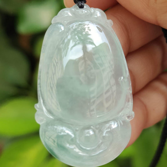 Water's Wisdom Jade - Natural Ice-Type Jadeite Ruyi Pendant (Sku: pendant419) Yi Pin Qian Jadeites Jade Jewelry ~Your Precious Quintessential ~ Singapore