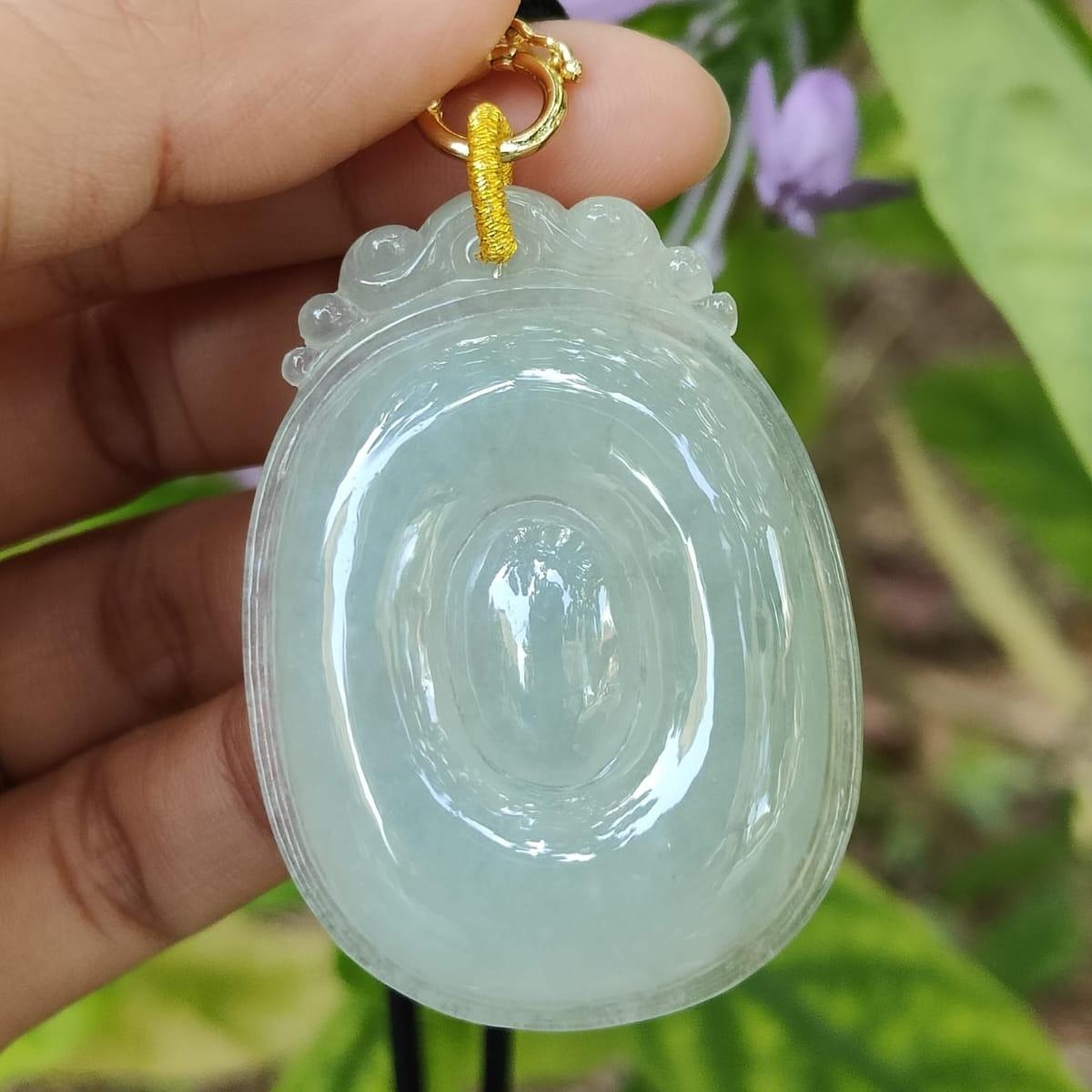 New Listing Sg Seller - Crafted as fubei pendant on Natural Type A Jadeite Jade certificate weighs 19.9 grams, measurement 49.9 * 36.3 * 6.3 mm (pendant370) Yi Pin Qian Jadeites Jade Jewelry ~Your Precious Quintessential ~ Singapore