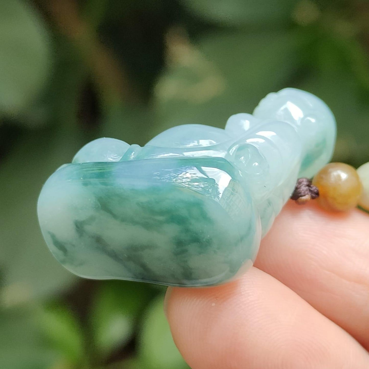 Wood & Water Power Duo 🌱💧 Natural Type A Jadeite Buddha | Zi Wei Dou Shu Career Luck (Sku: pendant449)
