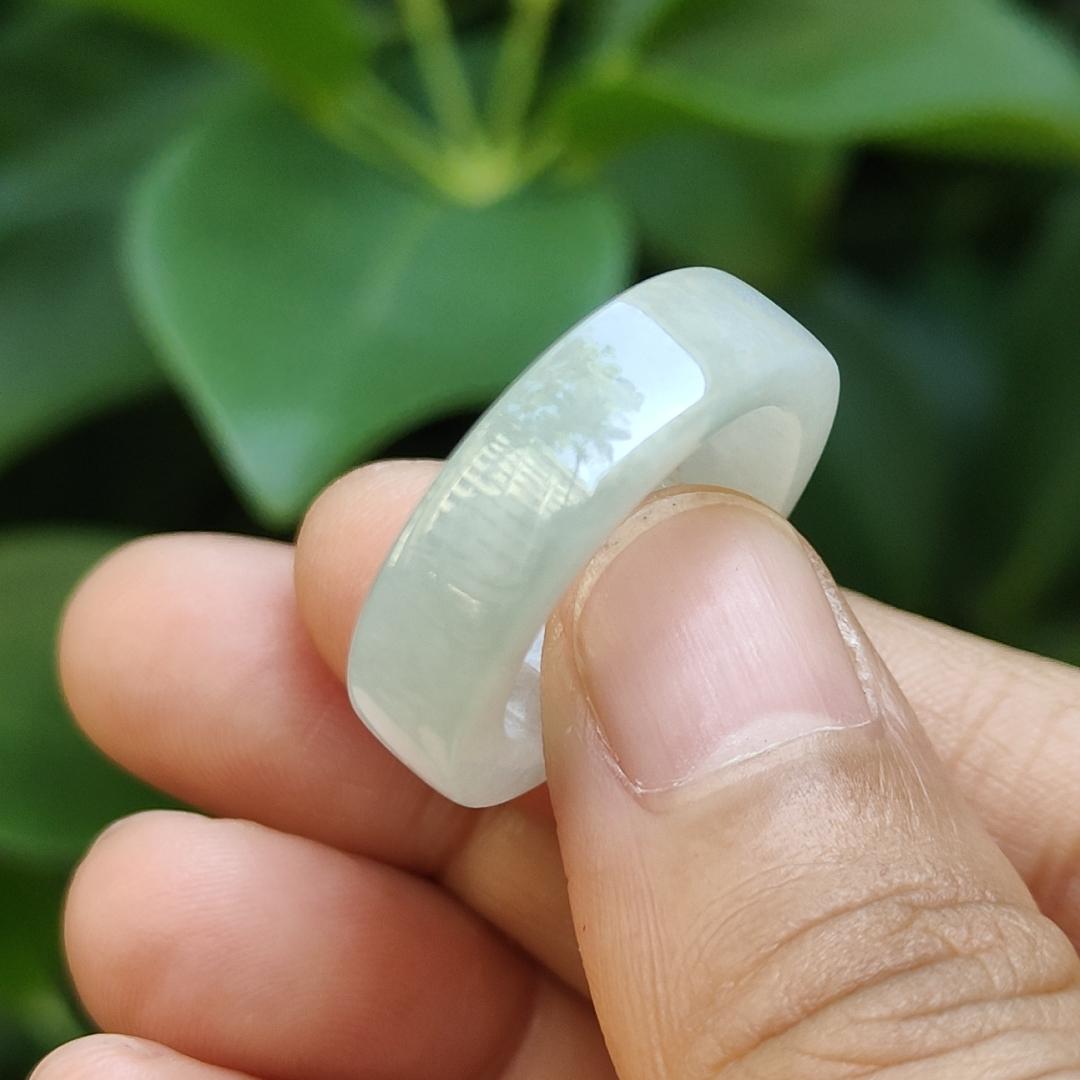18mm Ring Size Natural Type A Jadeite Jade Crafted as Ring, QIC labs approved certificate weighs 5.09 grams, measurement 6.5 * 3.8 mm (ring13) Yi Pin Qian Jadeites Jade Jewelry ~Your Precious Quintessential ~ Singapore