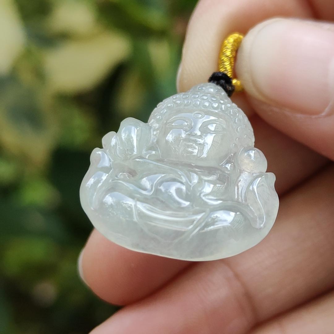 New Arrival Crafted as Baby Buddha on Natural Type A Jadeite Jade as Pendant certificate weighs3.89 grams, measurement 23.8 * 21.8 * 4.8 mm (pendant339) Yi Pin Qian Jadeites Jade Jewelry ~Your Precious Quintessential ~ Singapore