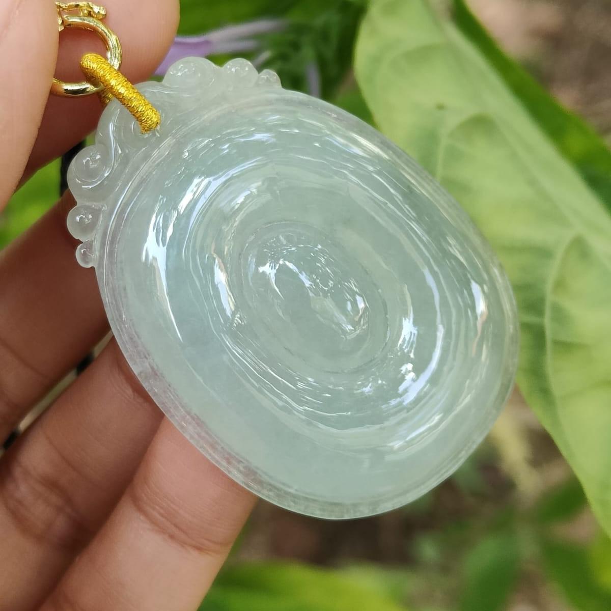 New Listing Sg Seller - Crafted as fubei pendant on Natural Type A Jadeite Jade certificate weighs 19.9 grams, measurement 49.9 * 36.3 * 6.3 mm (pendant370) Yi Pin Qian Jadeites Jade Jewelry ~Your Precious Quintessential ~ Singapore